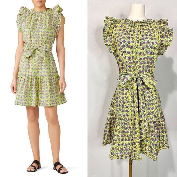 Banjanan Bulbul Mini Dress Sz M Boho Cottagecore Preppy Floral - Picture 1 of 13